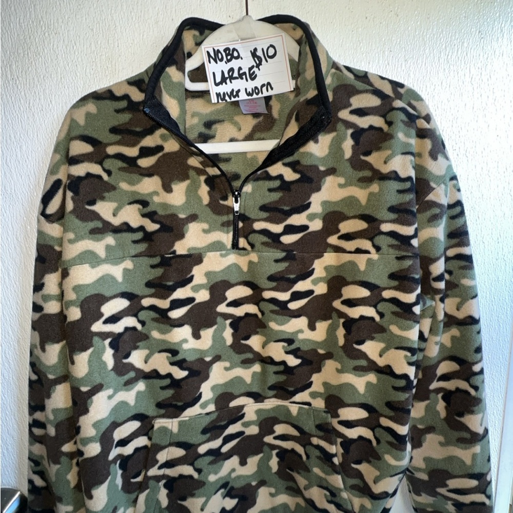 Camouflage Quarter-Zip Pullover